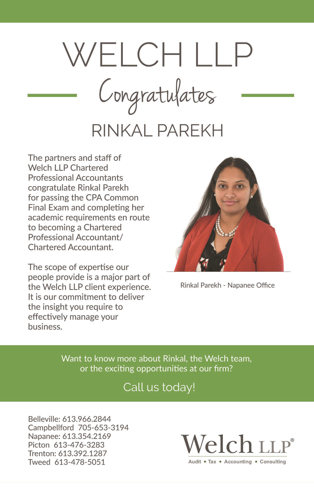 Congratulations to Rinkal Parekh For Passing the CFE
