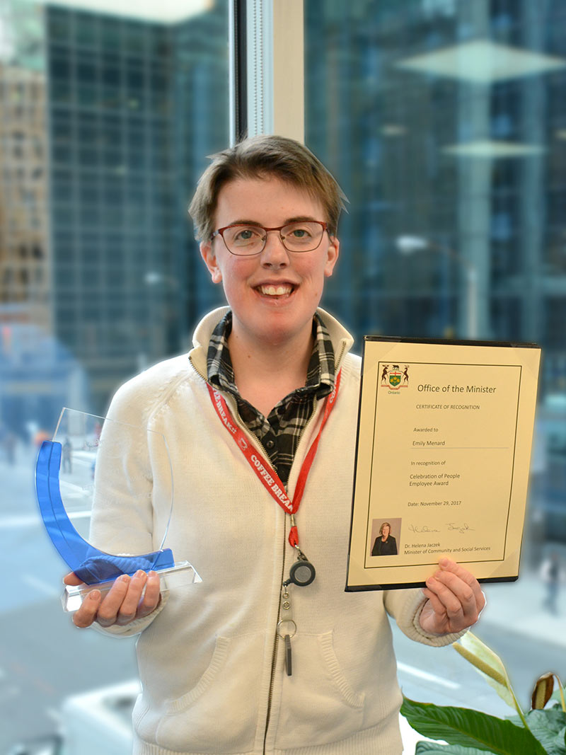 Emily Menard honoured at Celebration of People Awards gala