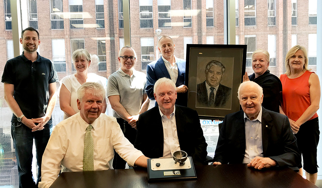 Welch LLP presented with a replica of the Lord Stanley's Memorial Monument